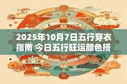 2025年10月7日五行穿衣指南 今日五行旺运颜色搭配