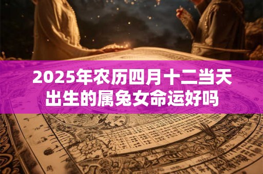 2025年农历四月十二当天出生的属兔女命运好吗