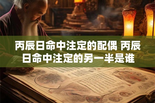 丙辰日命中注定的配偶 丙辰日命中注定的另一半是谁