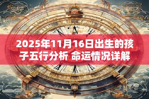 2025年11月16日出生的孩子五行分析 命运情况详解