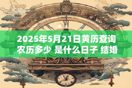 2025年5月21日黄历查询 农历多少 是什么日子 结婚吉时