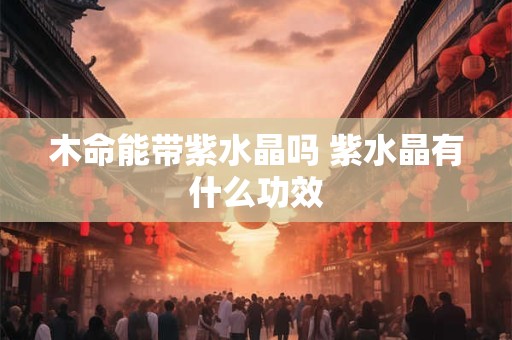 木命能带紫水晶吗 紫水晶有什么功效