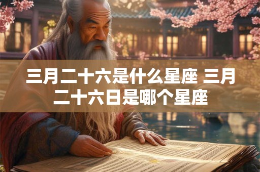 三月二十六是什么星座 三月二十六日是哪个星座