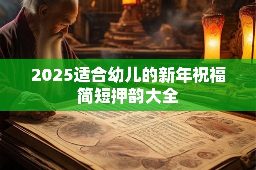 2025适合幼儿的新年祝福简短押韵大全