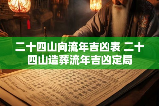 二十四山向流年吉凶表 二十四山造葬流年吉凶定局