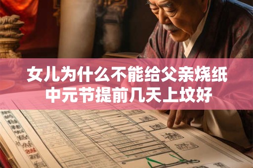 女儿为什么不能给父亲烧纸 中元节提前几天上坟好