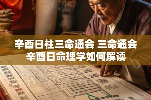 辛酉日柱三命通会 三命通会辛酉日命理学如何解读