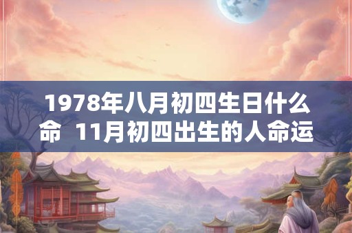 1978年八月初四生日什么命  11月初四出生的人命运