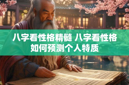 八字看性格精髓 八字看性格如何预测个人特质