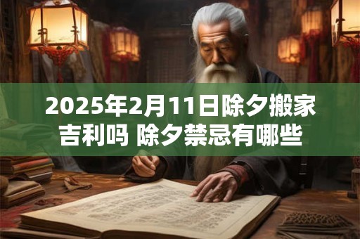 2025年2月11日除夕搬家吉利吗 除夕禁忌有哪些