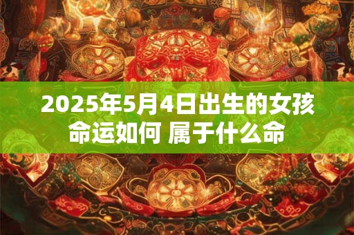 2025年5月4日出生的女孩命运如何 属于什么命