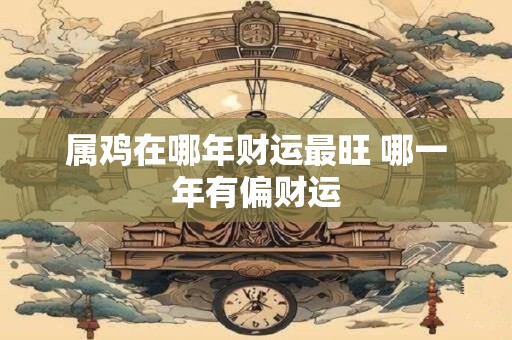 属鸡在哪年财运最旺 哪一年有偏财运