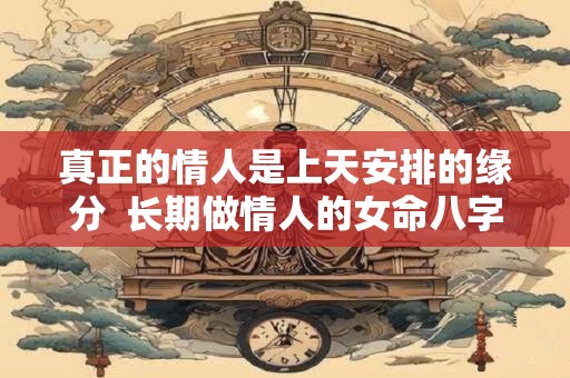 真正的情人是上天安排的缘分  长期做情人的女命八字