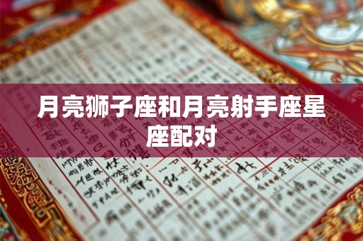 月亮狮子座和月亮射手座星座配对