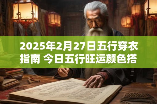 2025年2月27日五行穿衣指南 今日五行旺运颜色搭配