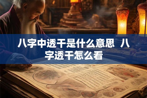 八字中透干是什么意思  八字透干怎么看