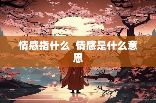 情感指什么  情感是什么意思