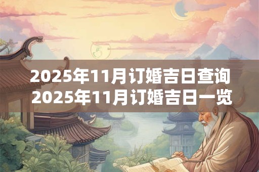 2025年11月订婚吉日查询 2025年11月订婚吉日一览表