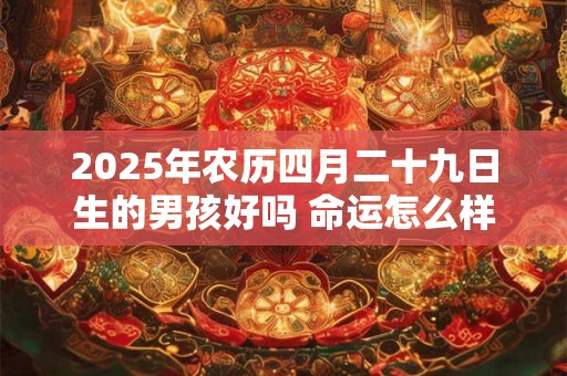 2025年农历四月二十九日生的男孩好吗 命运怎么样