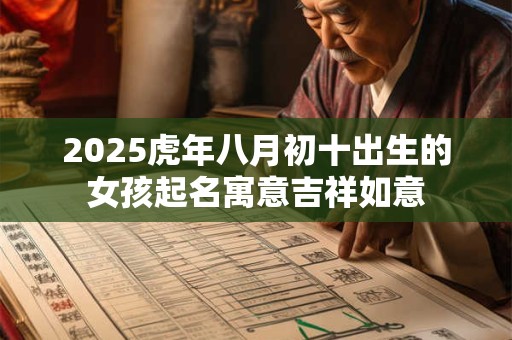 2025虎年八月初十出生的女孩起名寓意吉祥如意