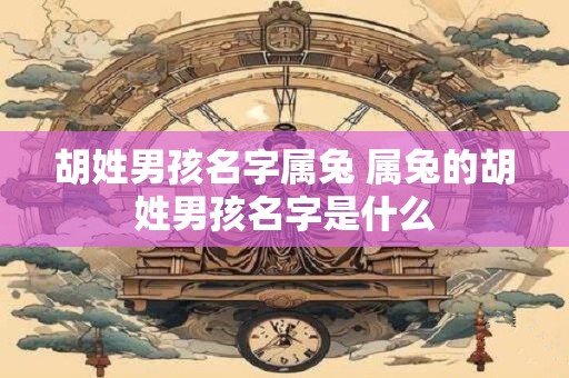 胡姓男孩名字属兔 属兔的胡姓男孩名字是什么
