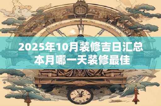 2025年10月装修吉日汇总 本月哪一天装修最佳