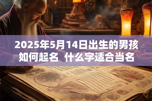 2025年5月14日出生的男孩如何起名  什么字适合当名字