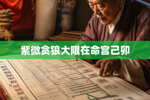 紫微贪狼大限在命宫己卯