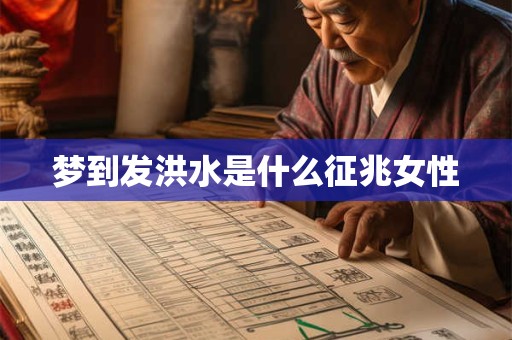 梦到发洪水是什么征兆女性
