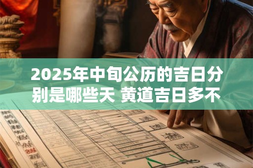 2025年中旬公历的吉日分别是哪些天 黄道吉日多不多
