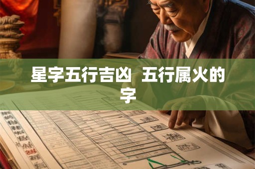 星字五行吉凶  五行属火的字