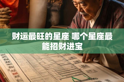财运最旺的星座 哪个星座最能招财进宝