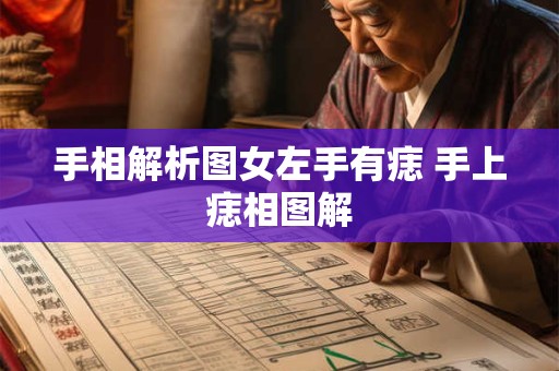手相解析图女左手有痣 手上痣相图解