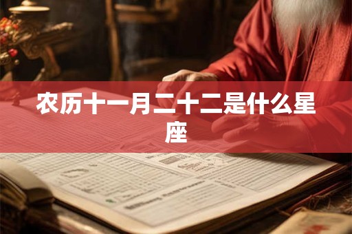 农历十一月二十二是什么星座