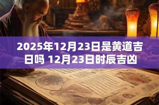 2025年12月23日是黄道吉日吗 12月23日时辰吉凶