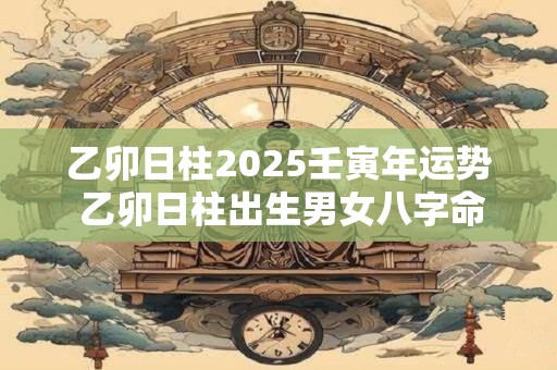 乙卯日柱2025壬寅年运势 乙卯日柱出生男女八字命运解析