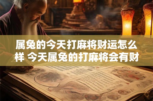 属兔的今天打麻将财运怎么样 今天属兔的打麻将会有财运吗