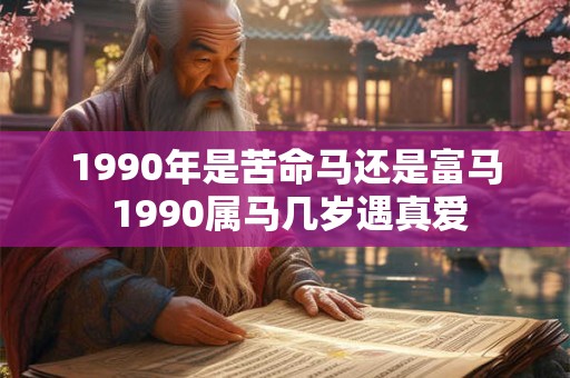 1990年是苦命马还是富马 1990属马几岁遇真爱