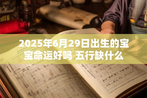 2025年6月29日出生的宝宝命运好吗 五行缺什么 2025年6月29日出生的宝宝命运好吗 五行缺什么