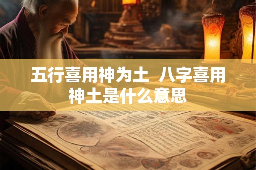 五行喜用神为土  八字喜用神土是什么意思