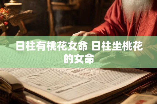 日柱有桃花女命 日柱坐桃花的女命