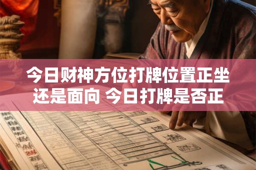 今日财神方位打牌位置正坐还是面向 今日打牌是否正坐财神方位