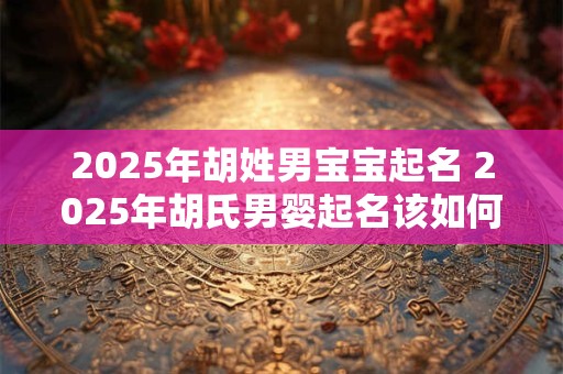 2025年胡姓男宝宝起名 2025年胡氏男婴起名该如何选择