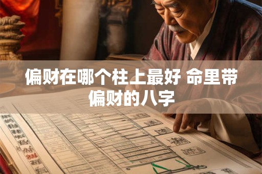 偏财在哪个柱上最好 命里带偏财的八字