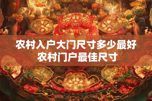 农村入户大门尺寸多少最好 农村门户最佳尺寸