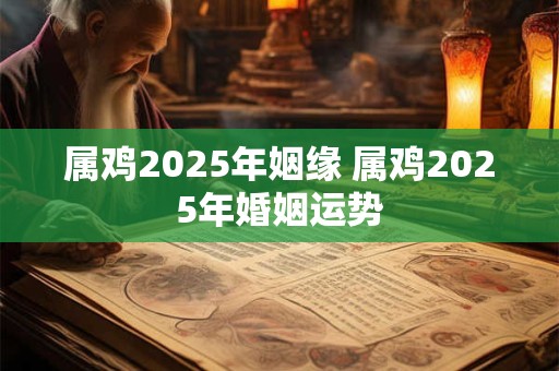 属鸡2025年姻缘 属鸡2025年婚姻运势