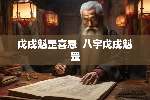 戊戌魁罡喜忌  八字戊戌魁罡