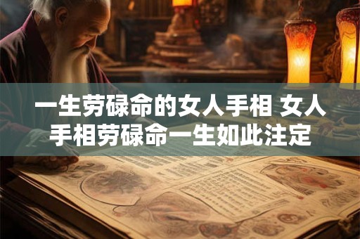 一生劳碌命的女人手相 女人手相劳碌命一生如此注定