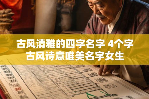 古风清雅的四字名字 4个字古风诗意唯美名字女生