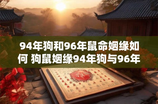 94年狗和96年鼠命姻缘如何 狗鼠姻缘94年狗与96年鼠合不合适